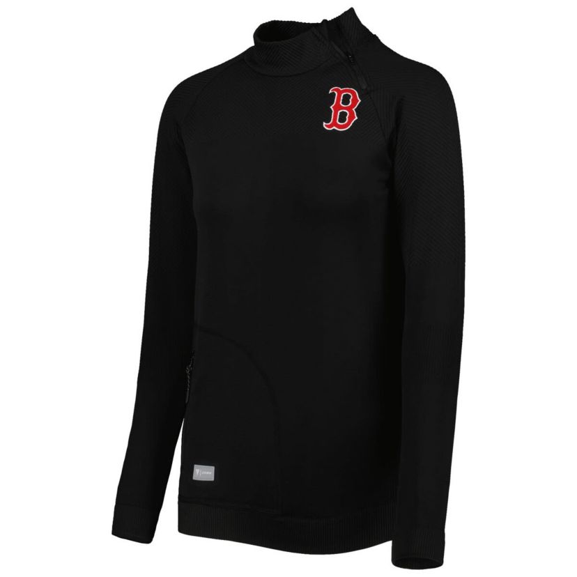 Boston Red Sox MLB Boston Sox Verse Asymmetrical Raglan Tri-Blend Quarter-Zip Jacket