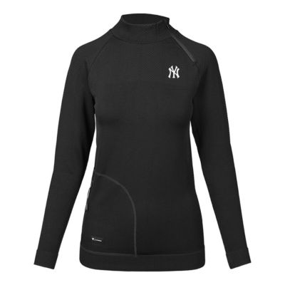 MLB New York Yankees Verse Asymmetrical Raglan Tri-Blend Quarter-Zip Jacket