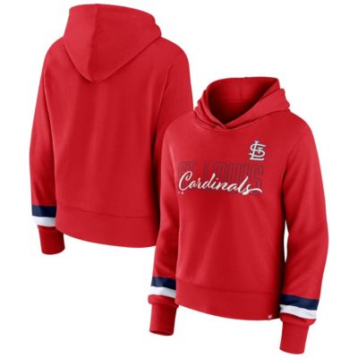 Women's MLB Fanatics St. Louis Cardinals Over Under Pullover Hoodie, Red, Small