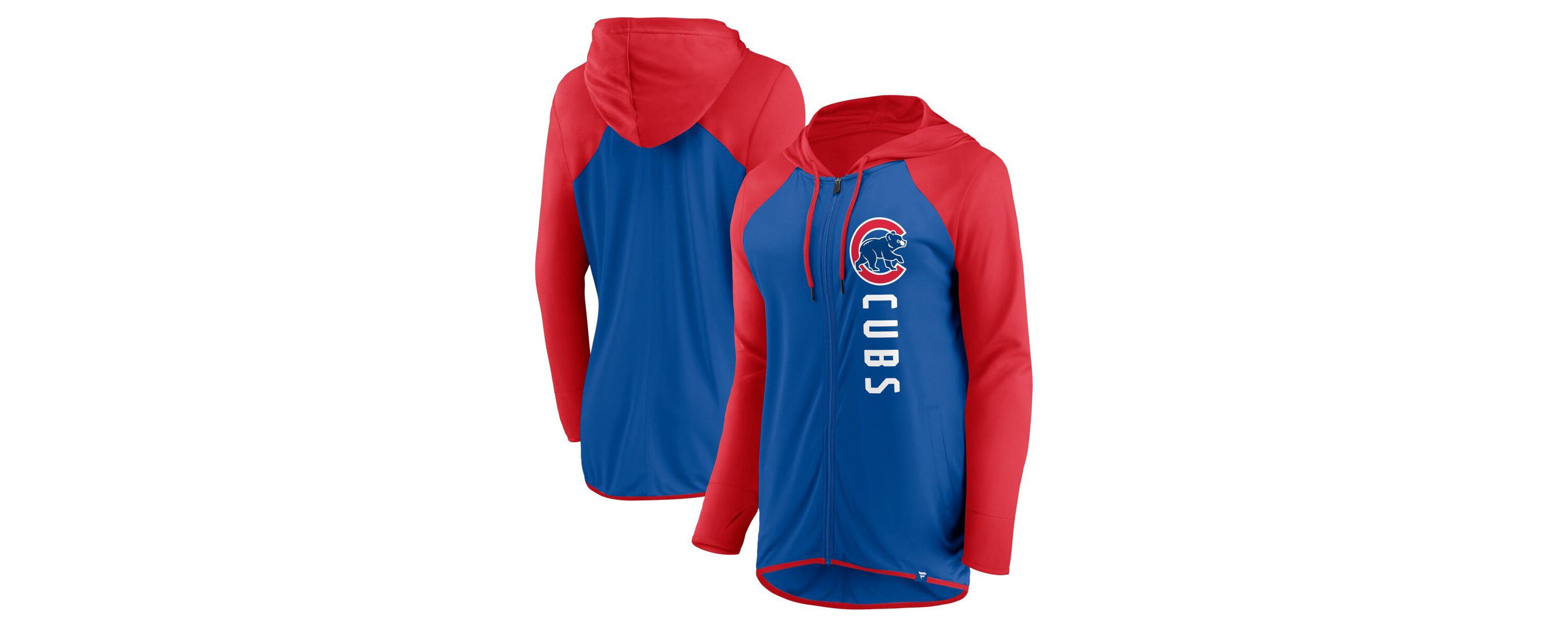 MLB Fanatics Royal/Red Chicago Cubs Forever Fan Full-Zip Hoodie Jacket