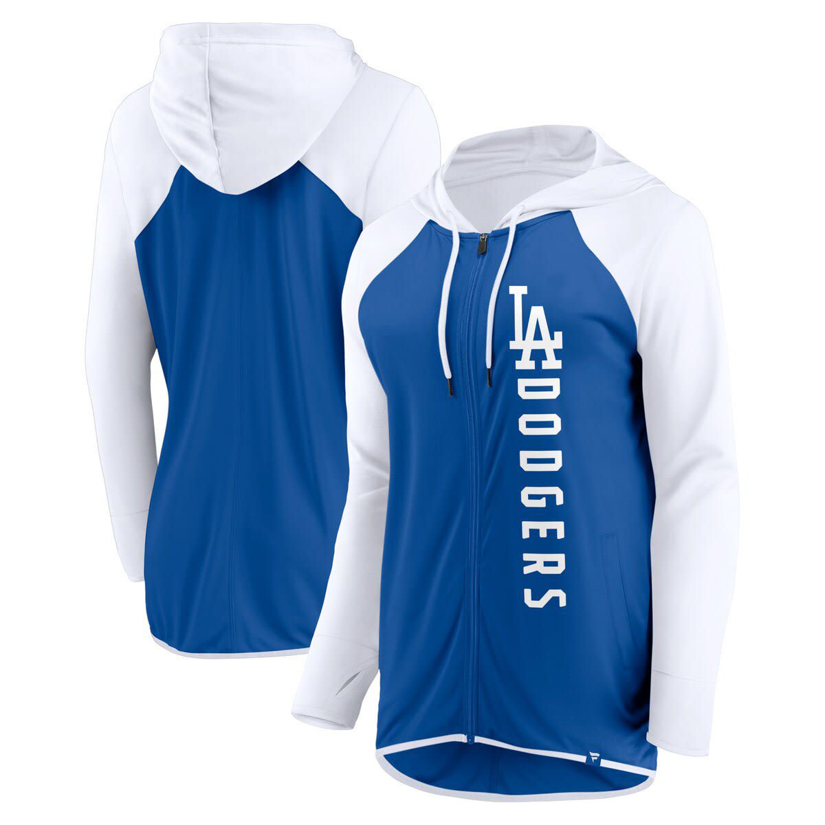MLB Fanatics Royal/White Los Angeles Dodgers Forever Fan Full-Zip Hoodie Jacket