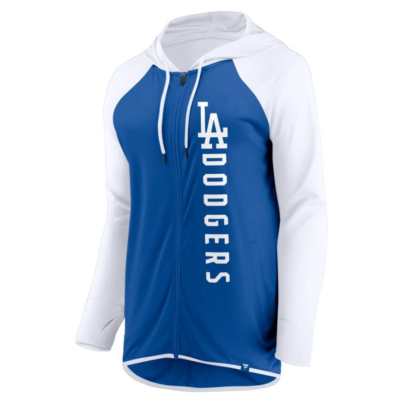 MLB Fanatics Royal/White Los Angeles Dodgers Forever Fan Full-Zip Hoodie Jacket