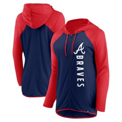 MLB Fanatics Navy/Red Atlanta Braves Forever Fan Full-Zip Hoodie Jacket