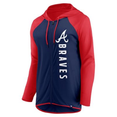 MLB Fanatics Navy/Red Atlanta Braves Forever Fan Full-Zip Hoodie Jacket