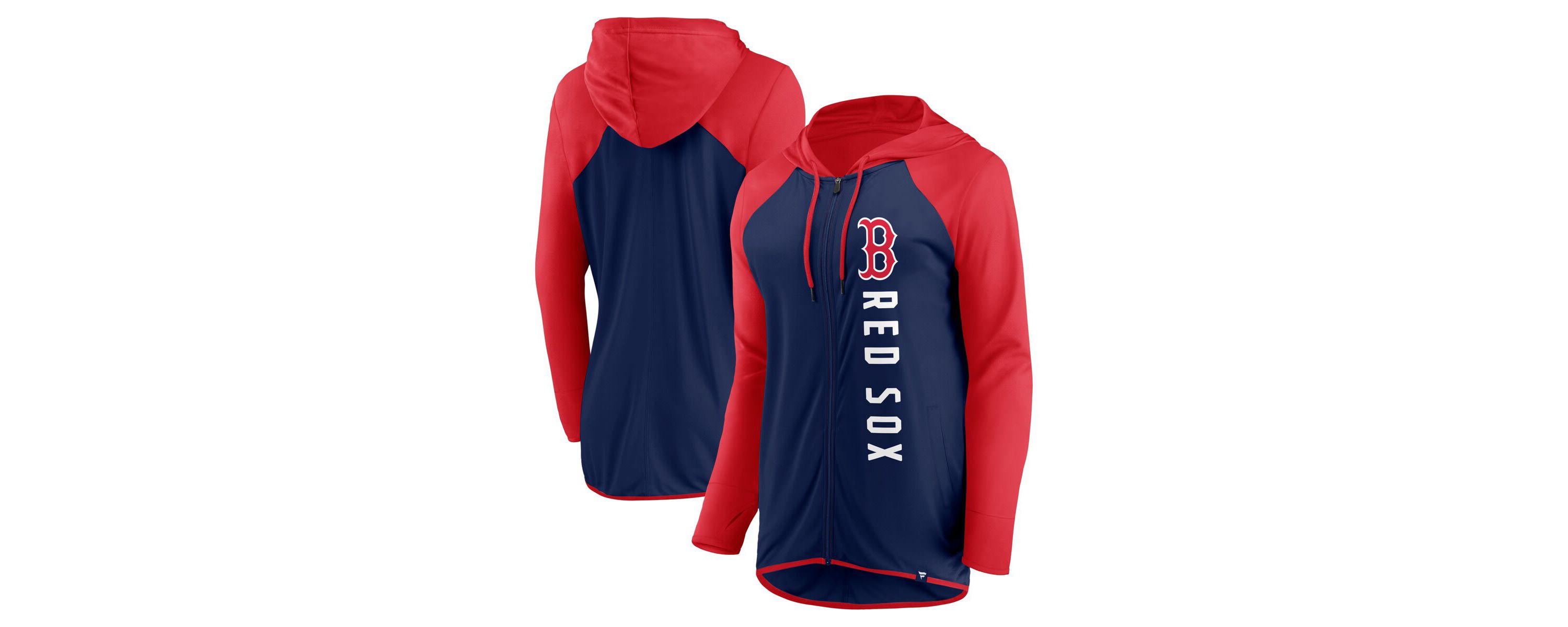 Boston Red Sox MLB Fanatics Navy/Red Boston Sox Forever Fan Full-Zip Hoodie Jacket