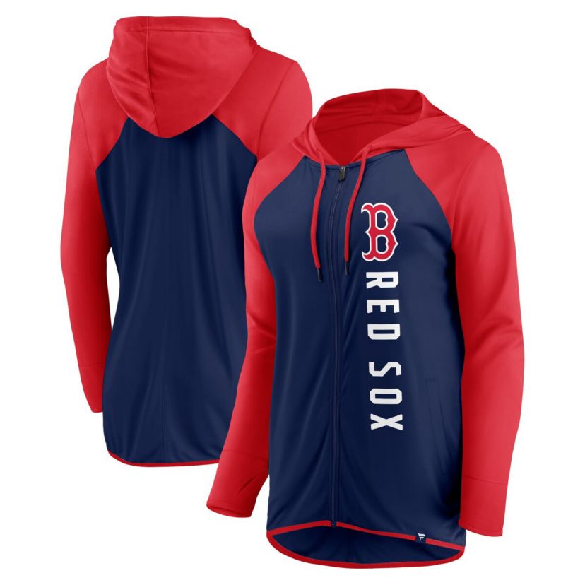 Boston Red Sox MLB Fanatics Navy/Red Boston Sox Forever Fan Full-Zip Hoodie Jacket