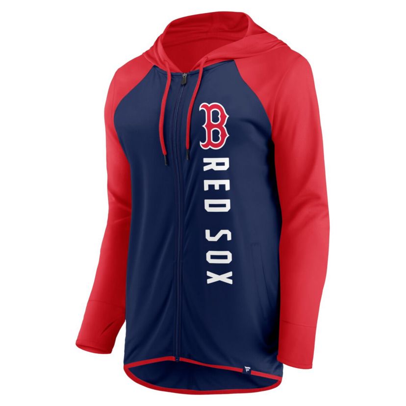 Boston Red Sox MLB Fanatics Navy/Red Boston Sox Forever Fan Full-Zip Hoodie Jacket