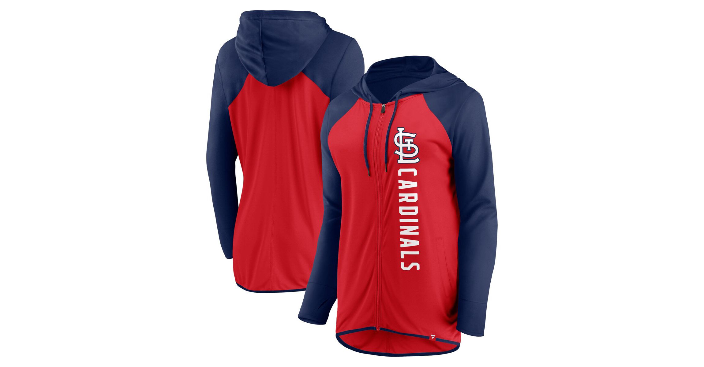 MLB Fanatics Red/Navy St. Louis Cardinals Forever Fan Full-Zip Hoodie Jacket