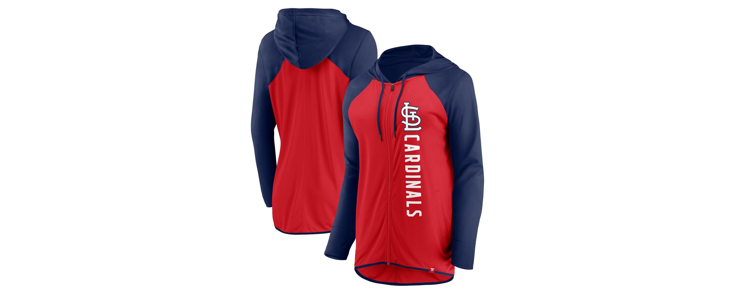 MLB Fanatics Red/Navy St. Louis Cardinals Forever Fan Full-Zip Hoodie Jacket