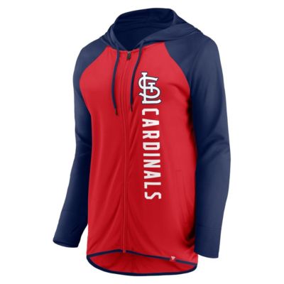 MLB Fanatics Red/Navy St. Louis Cardinals Forever Fan Full-Zip Hoodie Jacket