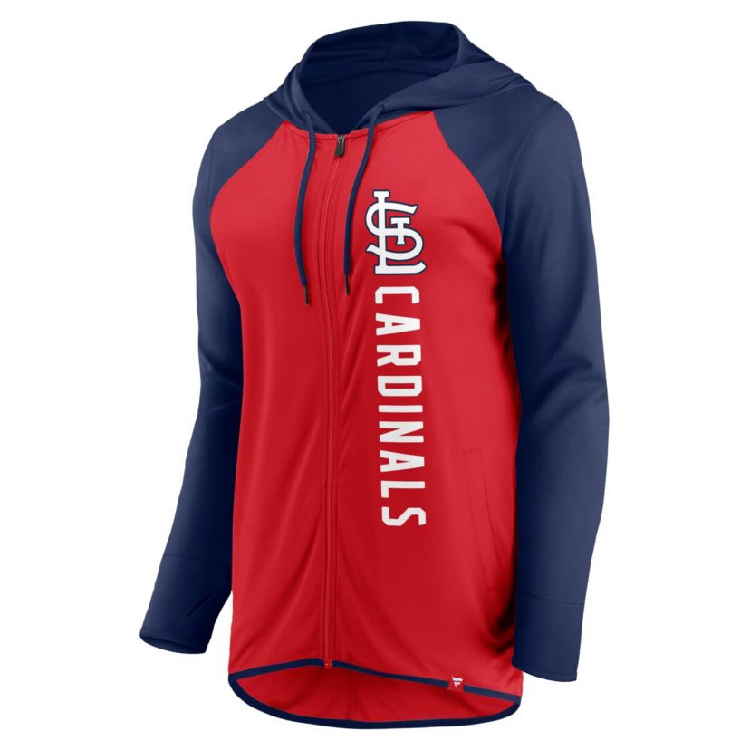 MLB Fanatics Red/Navy St. Louis Cardinals Forever Fan Full-Zip Hoodie Jacket