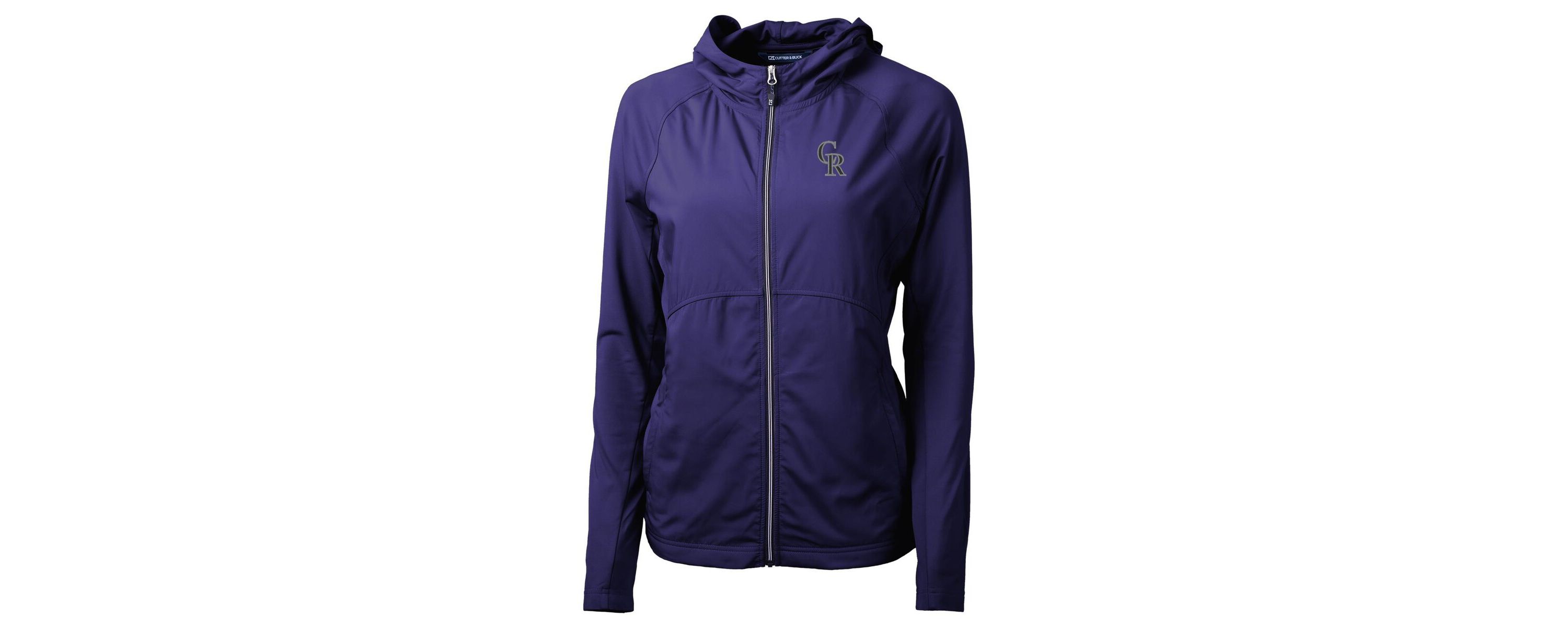 MLB Colorado Rockies Adapt Eco Knit Hybrid Recycled Full-Zip Hoodie