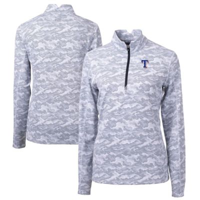 MLB Texas Rangers Traverse Print Stretch Quarter-Zip Pullover Top