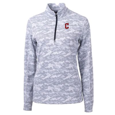 MLB Cleveland Guardians Traverse Print Stretch Quarter-Zip Pullover Top