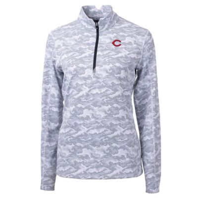 MLB Cincinnati Reds Traverse Print Stretch Quarter-Zip Pullover Top