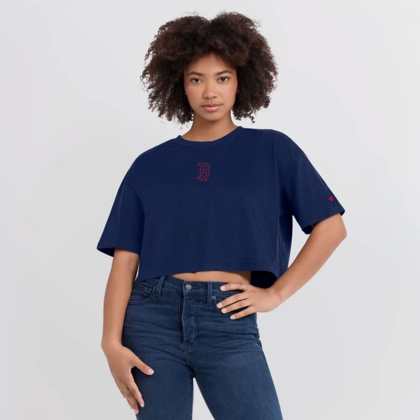 Boston Red Sox MLB Fanatics Boston Sox Elements Super Soft Boxy Cropped T-Shirt