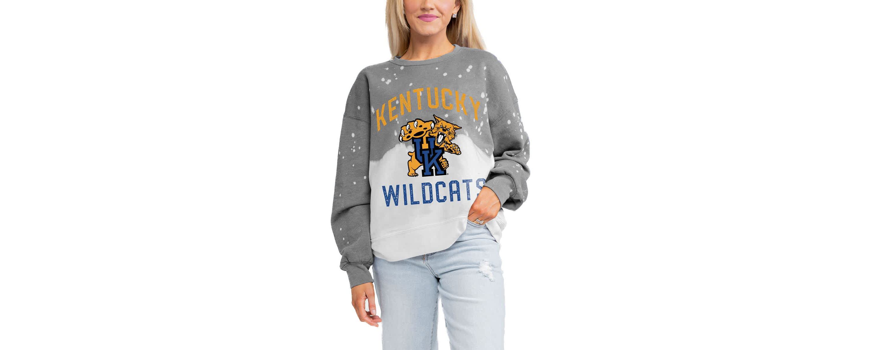 NCAA Kentucky Wildcats Twice As Nice Faded Crewneck Sweatshirt