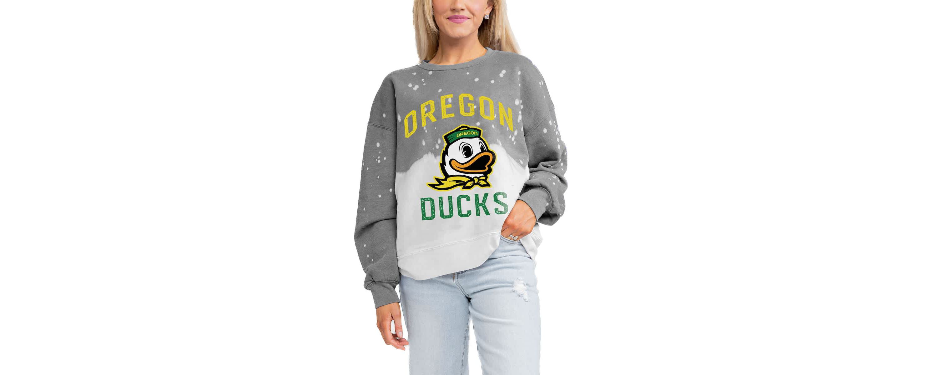 NCAA Oregon Ducks Twice As Nice Faded Crewneck Sweatshirt