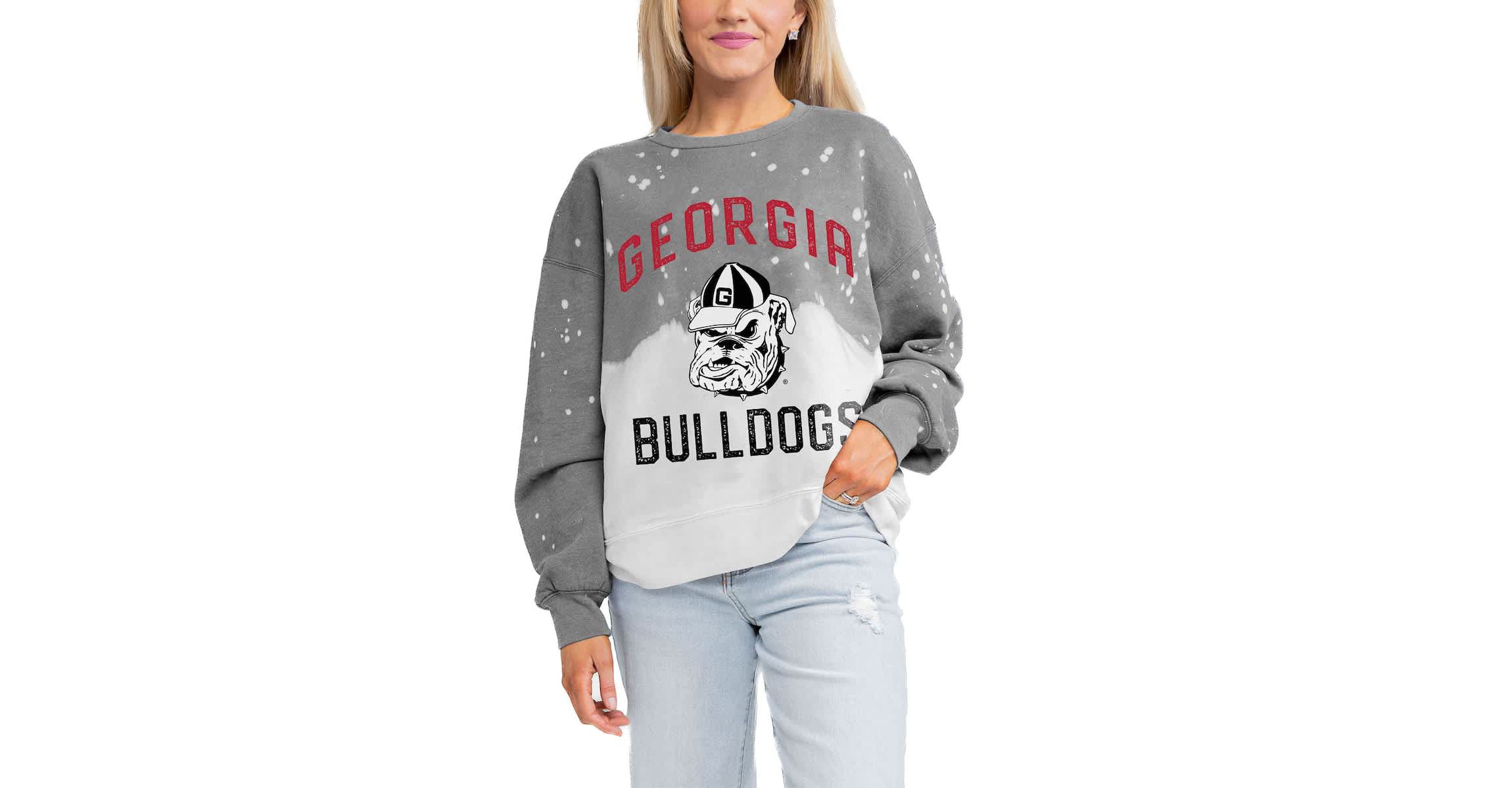 NCAA Georgia Bulldogs Twice As Nice Faded Crewneck Sweatshirt
