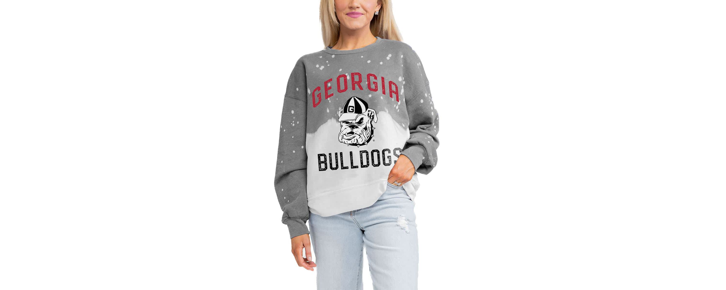 NCAA Georgia Bulldogs Twice As Nice Faded Crewneck Sweatshirt
