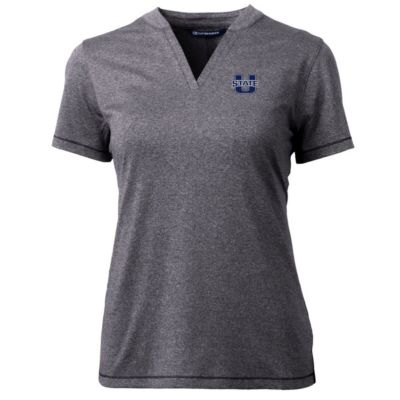 NCAA Heather Utah State Aggies Forge Blade V-Neck Top