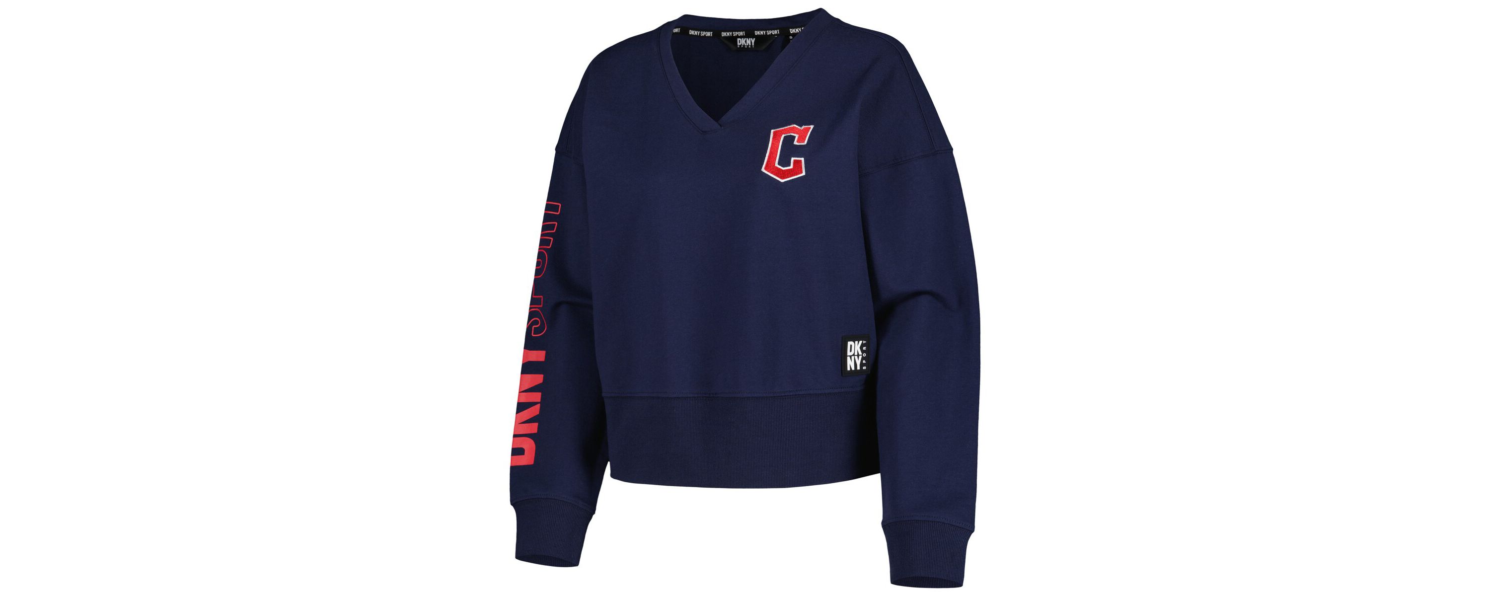 MLB Cleveland Guardians Lily V-Neck Pullover Sweatshirt