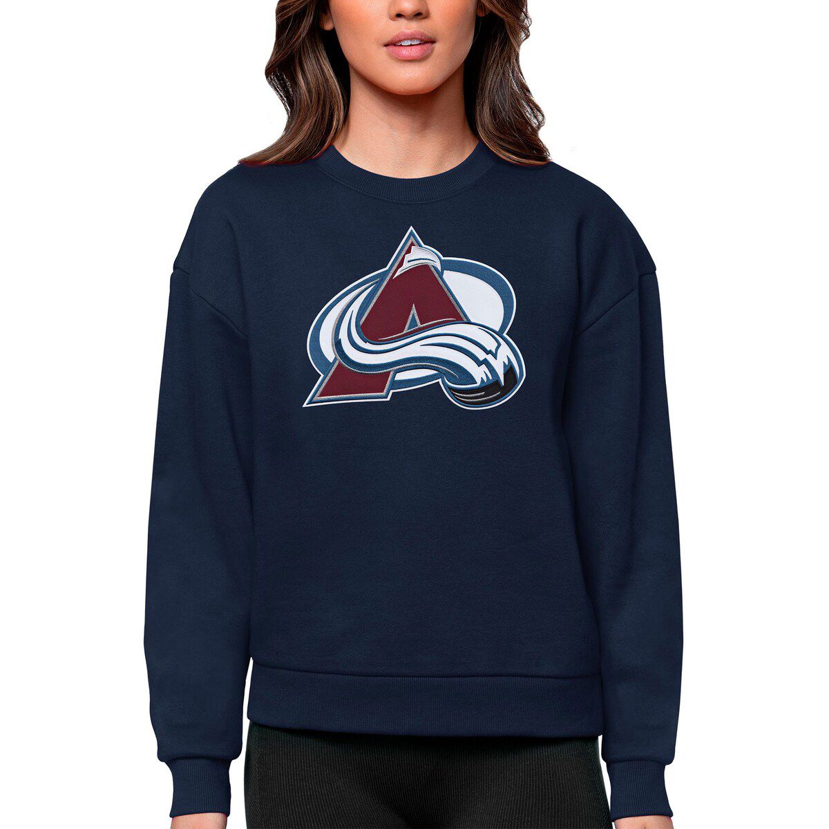 NHL Colorado Avalanche Primary Logo Team Logo Victory Crewneck Pullover Sweatshirt