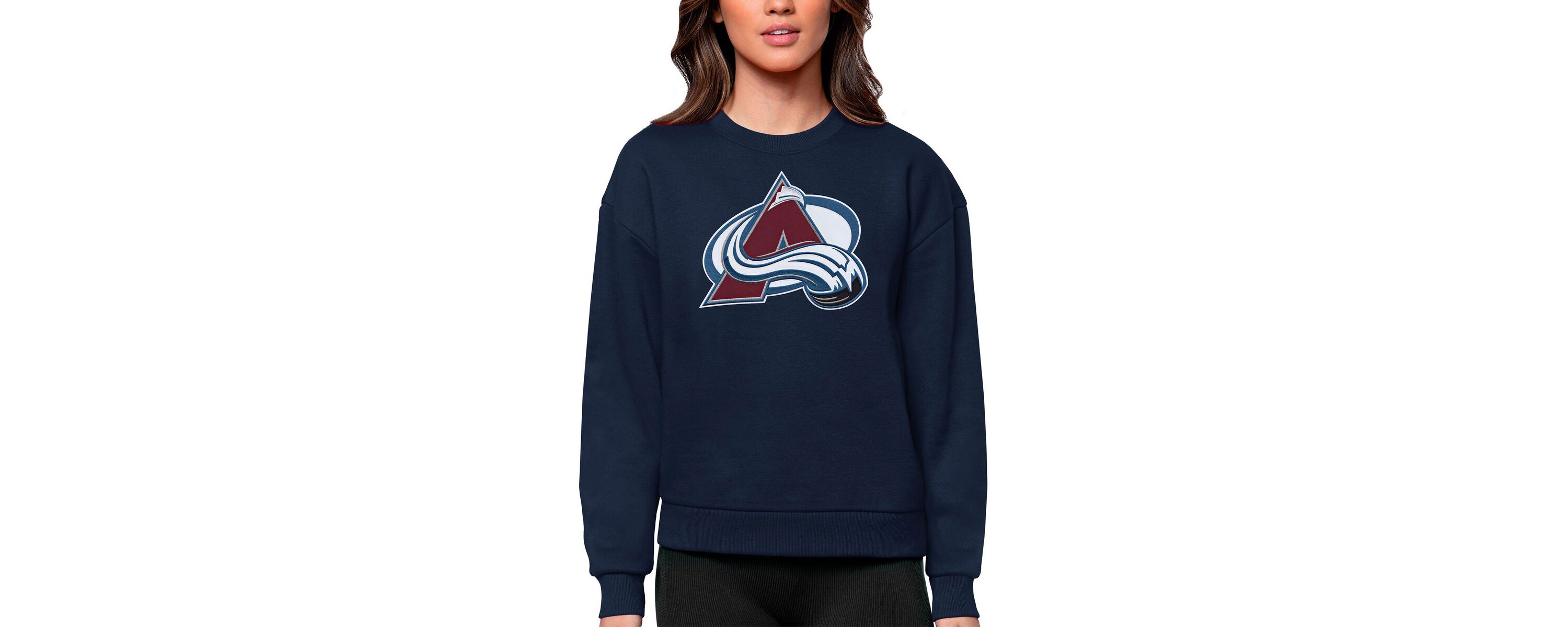 NHL Colorado Avalanche Primary Logo Team Logo Victory Crewneck Pullover Sweatshirt