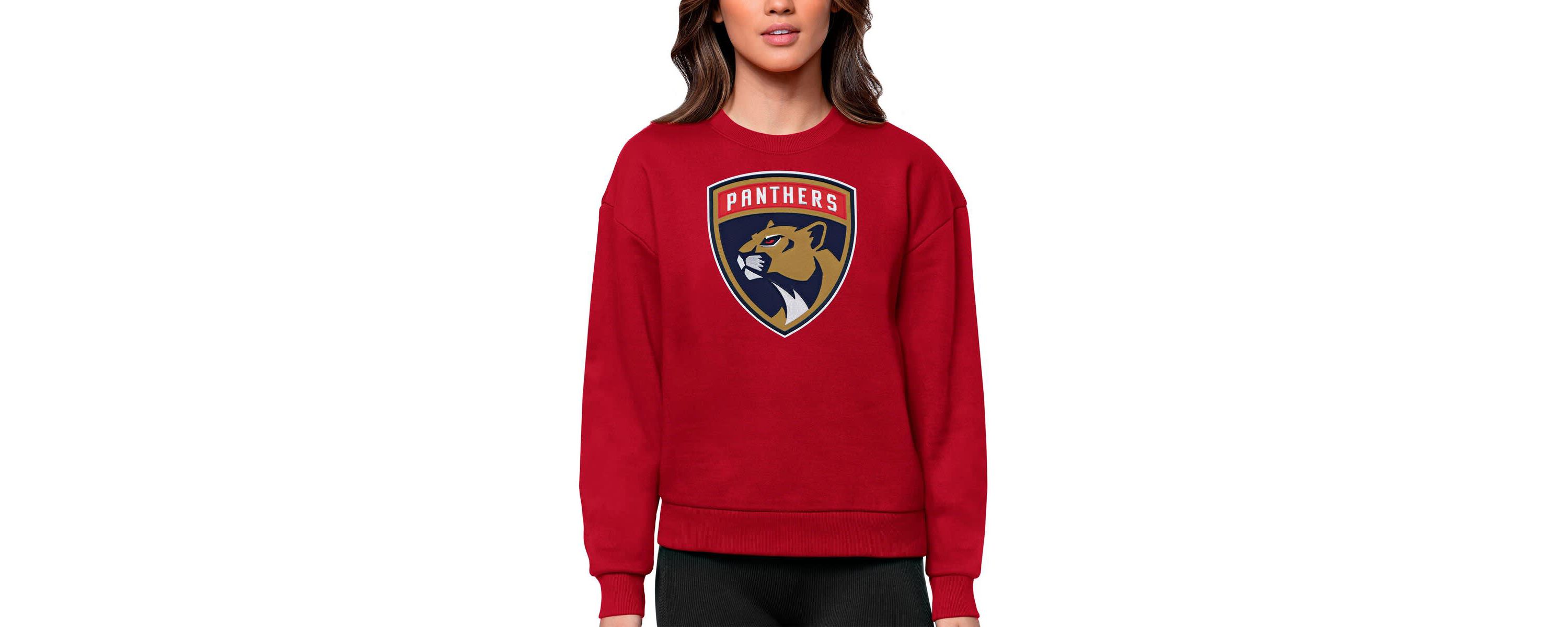 NHL Florida Panthers Primary Logo Team Logo Victory Crewneck Pullover Sweatshirt
