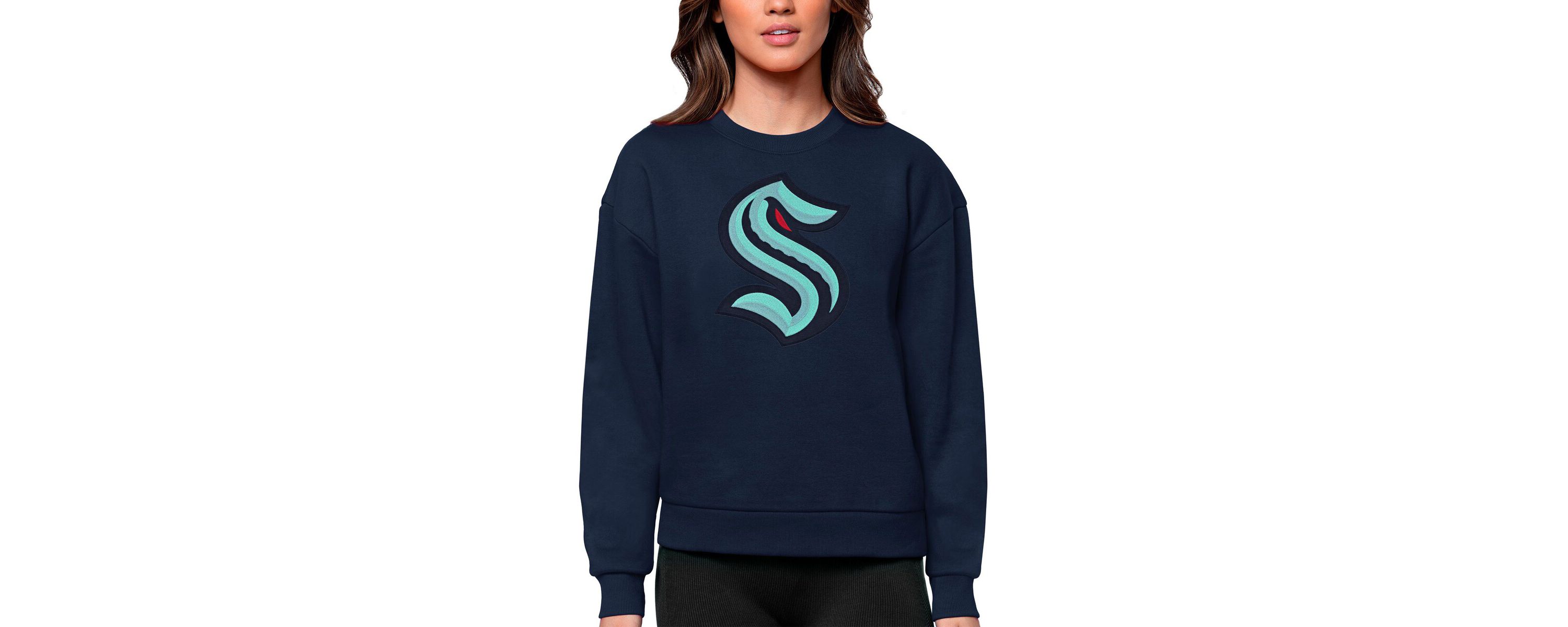 NHL Seattle Kraken Primary Logo Team Logo Victory Crewneck Pullover Sweatshirt
