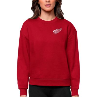 Antigua NHL Detroit Wings Primary Logo Victory Crewneck Pullover Sweatshirt, Red, XXL
