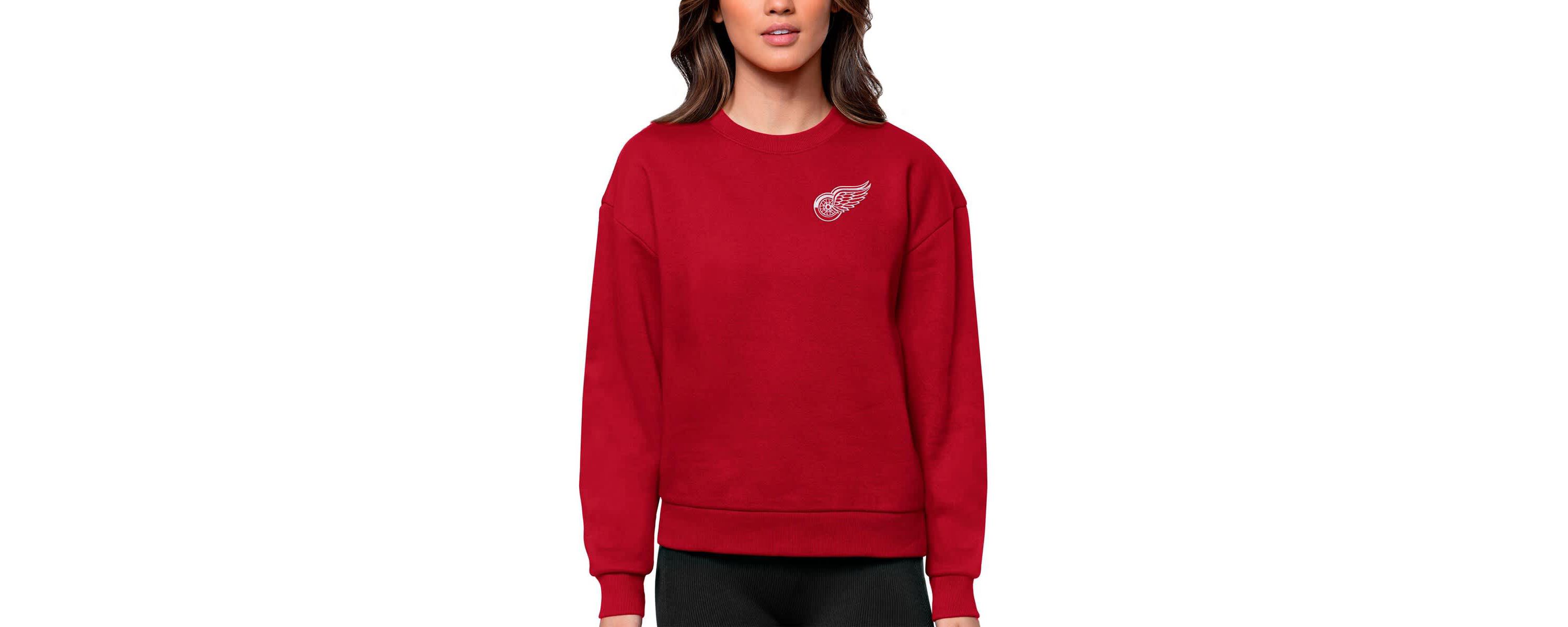 NHL Detroit Wings Primary Logo Victory Crewneck Pullover Sweatshirt
