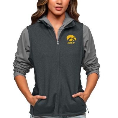 NCAA Heather Iowa Hawkeyes Course Full-Zip Vest