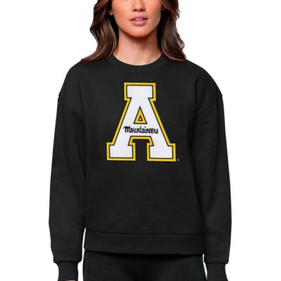 Antigua NCAA Appalachian State Mountaineers Victory Crewneck Pullover Sweatshirt, Black, Medium