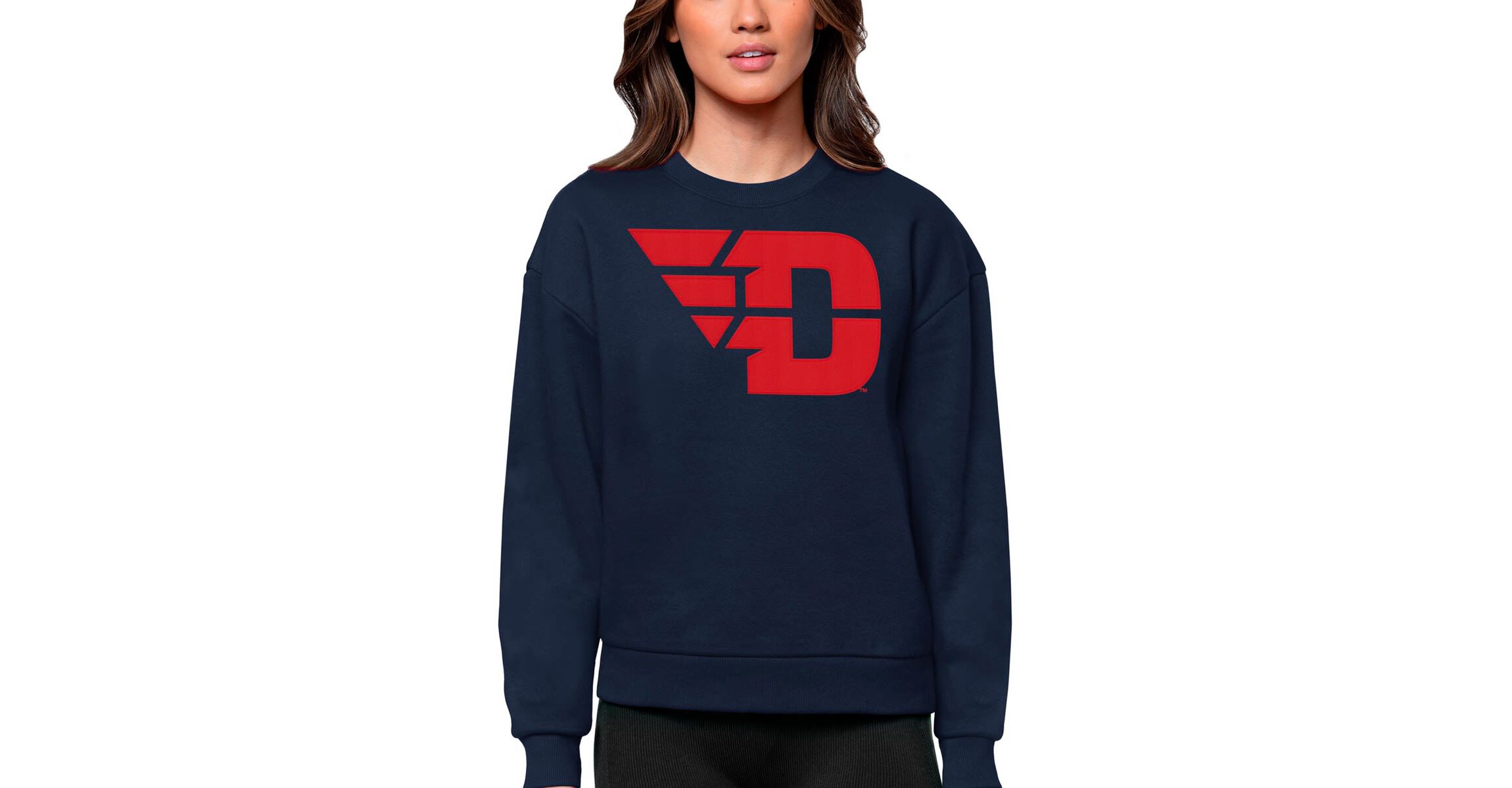 NCAA Dayton Flyers Victory Crewneck Pullover Sweatshirt