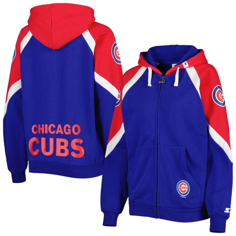MLB Royal/Red Chicago Cubs Hail Mary Full-Zip Hoodie