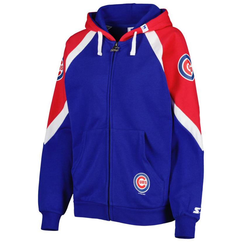 MLB Royal/Red Chicago Cubs Hail Mary Full-Zip Hoodie