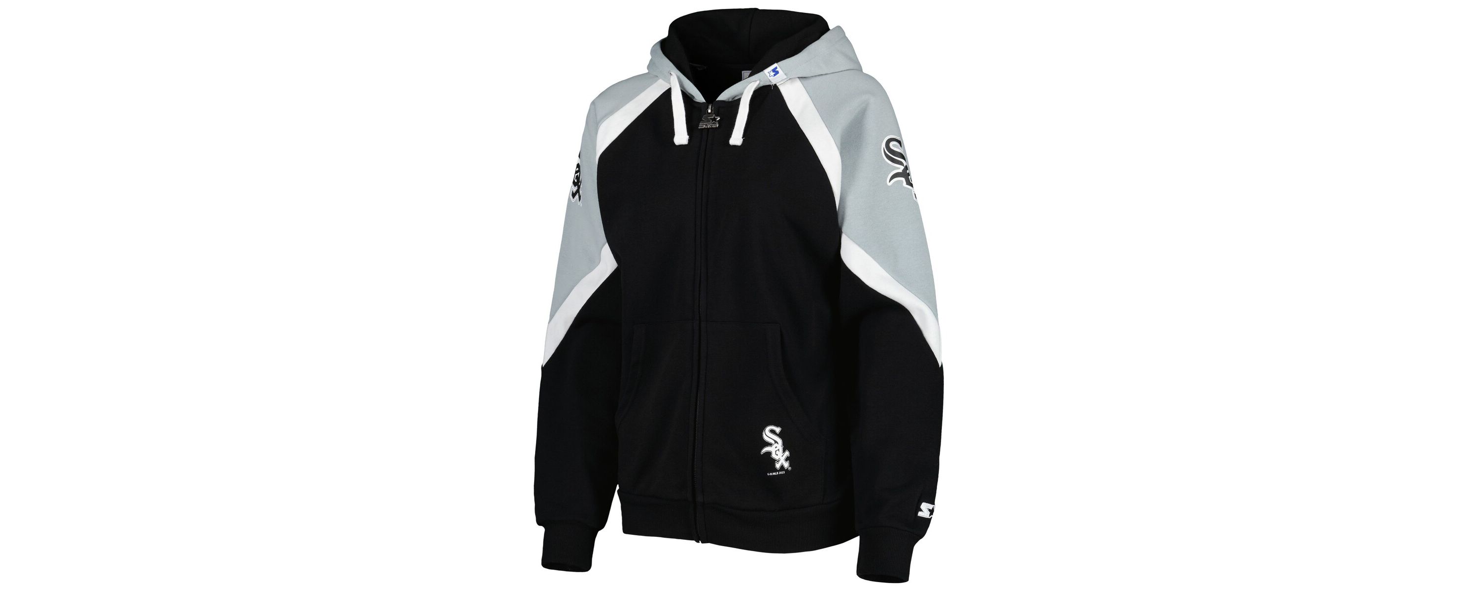 Chicago White Sox MLB Black/Silver Chicago Sox Hail Mary Full-Zip Hoodie