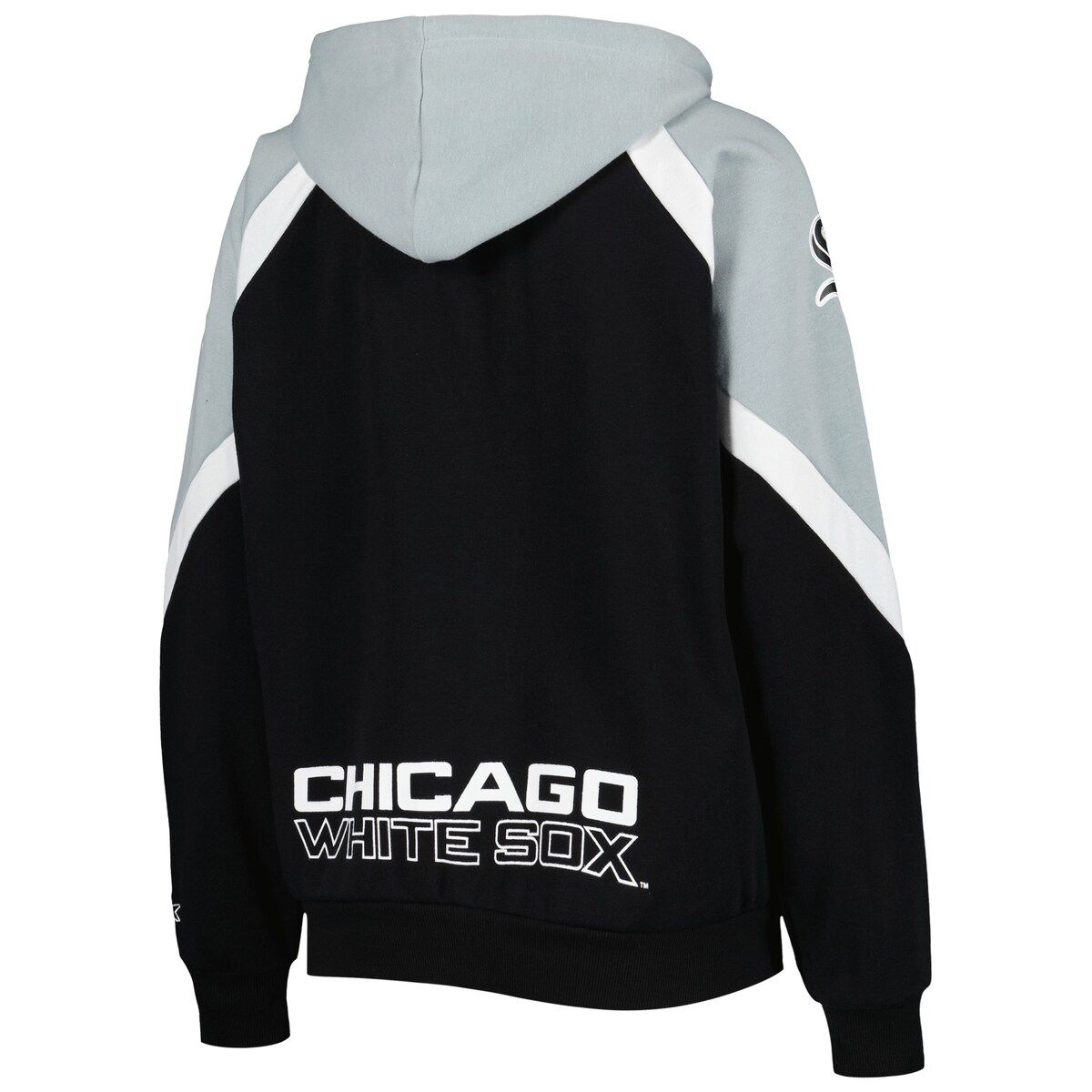Chicago White Sox MLB Black/Silver Chicago Sox Hail Mary Full-Zip Hoodie