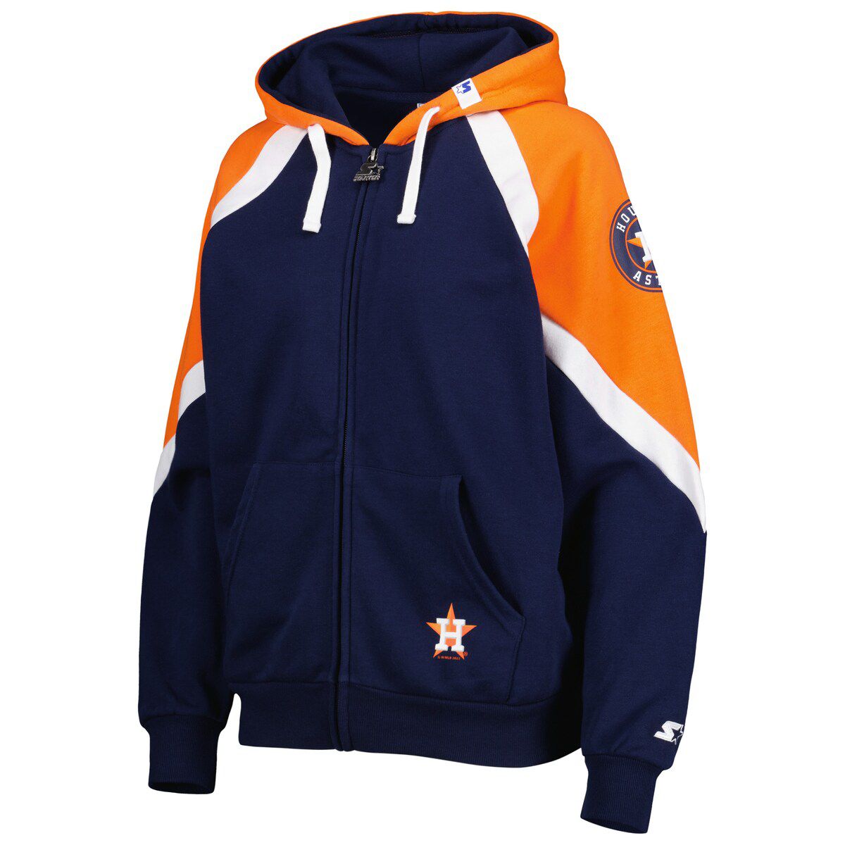 MLB Navy/Orange Houston Astros Hail Mary Full-Zip Hoodie
