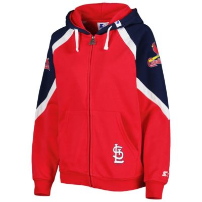 MLB Red/Navy St. Louis Cardinals Hail Mary Full-Zip Hoodie