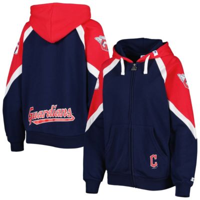 MLB Navy/Red Cleveland Guardians Hail Mary Full-Zip Hoodie