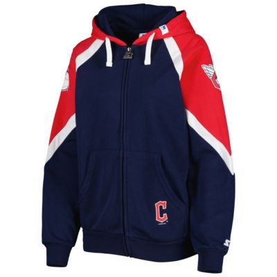 MLB Navy/Red Cleveland Guardians Hail Mary Full-Zip Hoodie