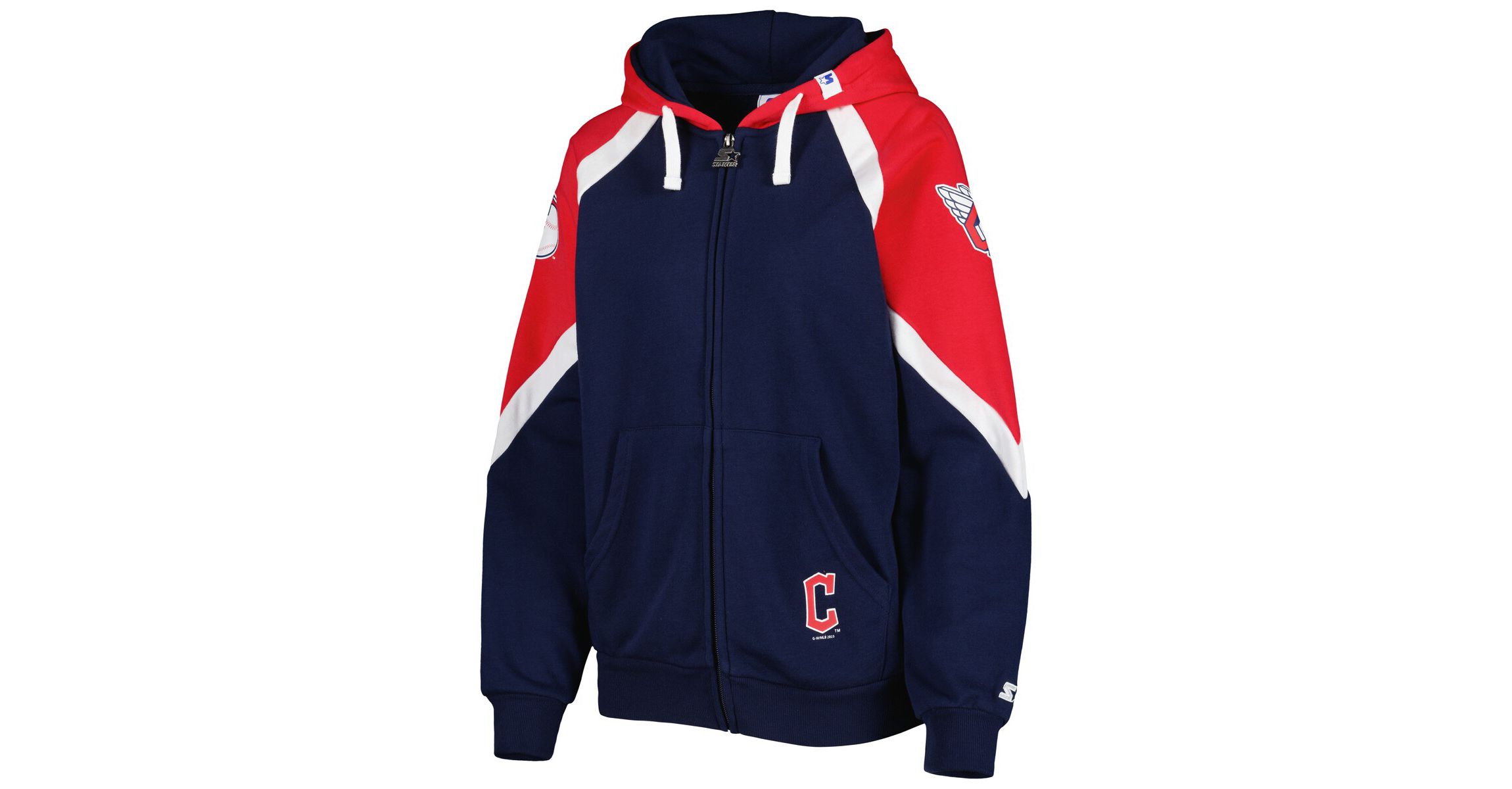 MLB Navy/Red Cleveland Guardians Hail Mary Full-Zip Hoodie