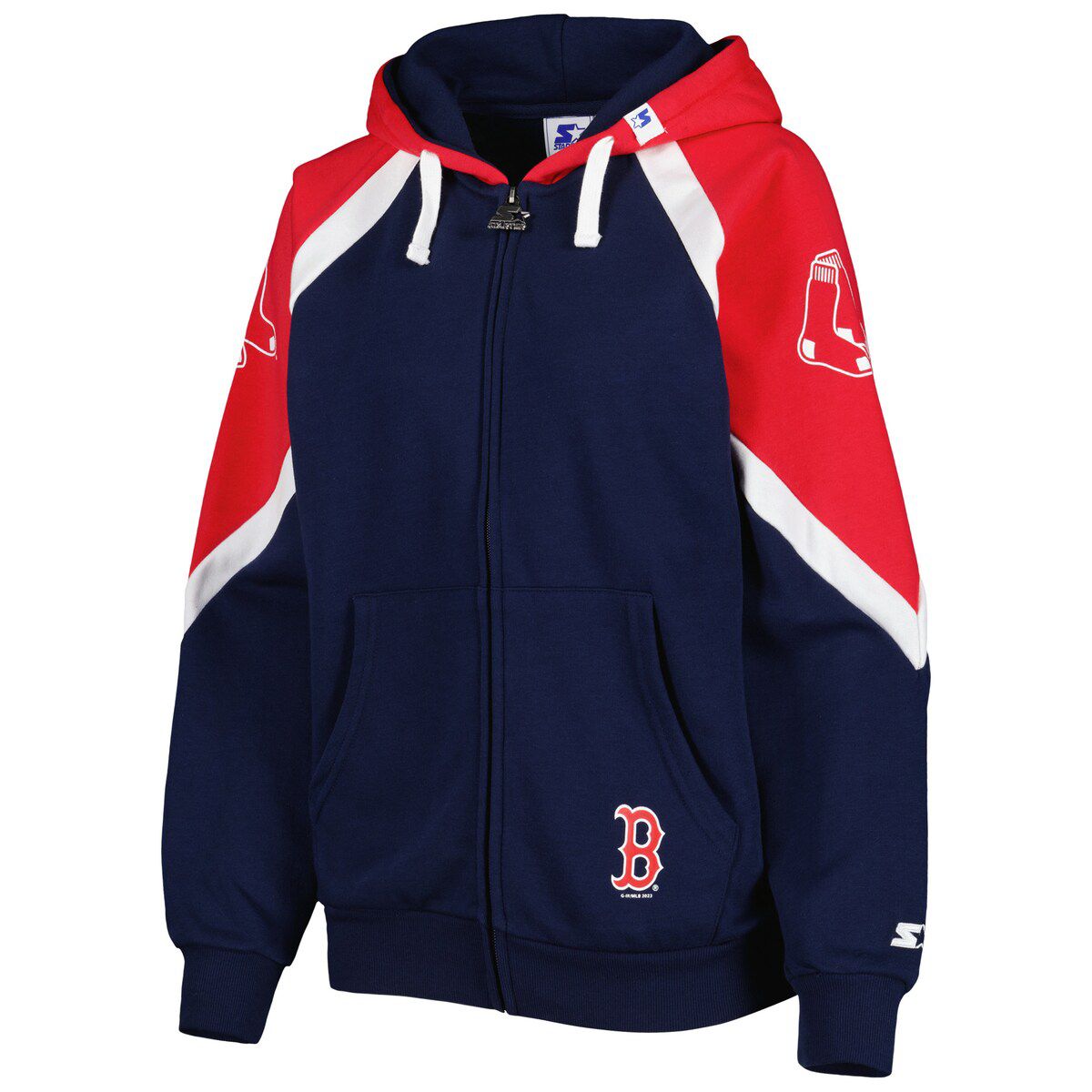 Boston Red Sox MLB Navy/Red Boston Sox Hail Mary Full-Zip Hoodie