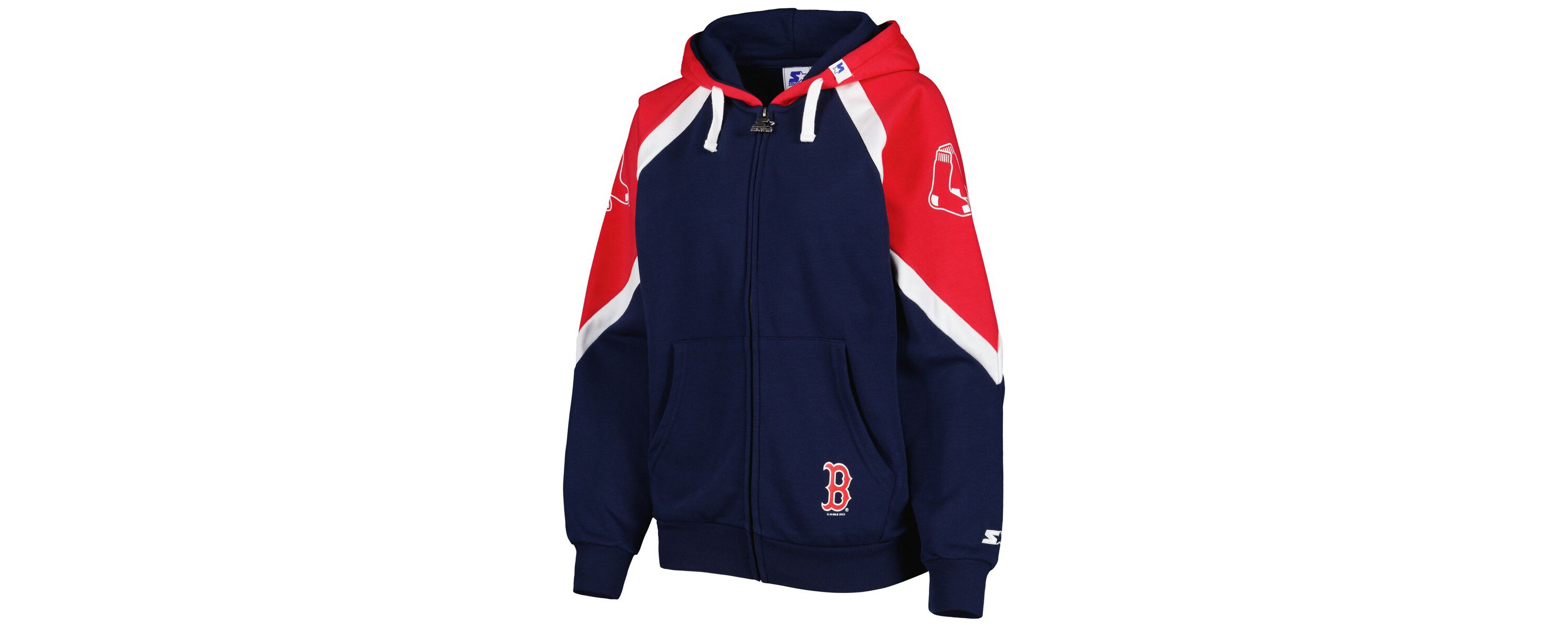 Boston Red Sox MLB Navy/Red Boston Sox Hail Mary Full-Zip Hoodie