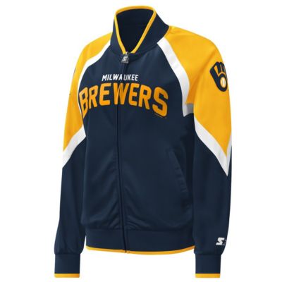 MLB Milwaukee Brewers Touchdown Raglan Full-Zip Track Jacket