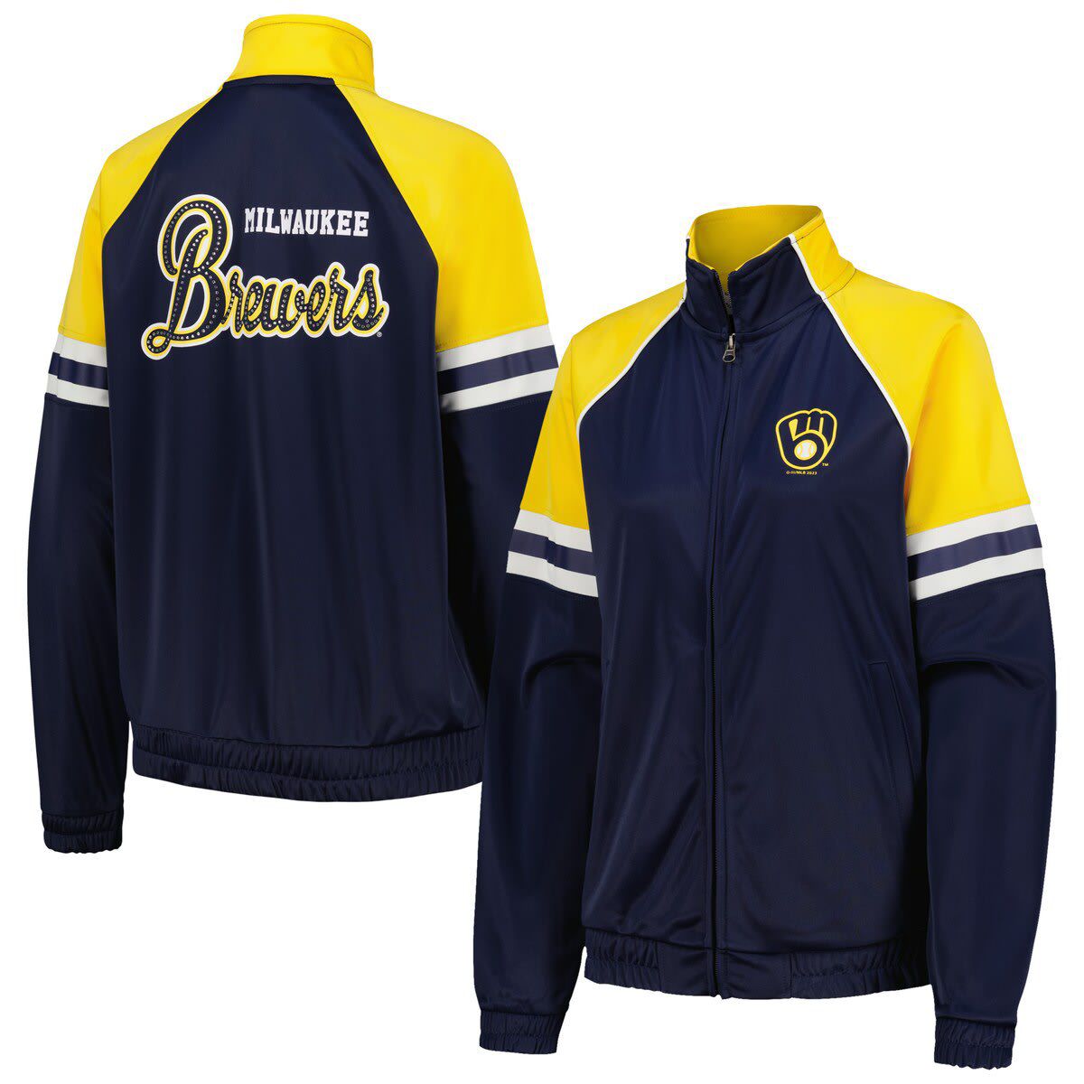 MLB Milwaukee Brewers First Place Raglan Full-Zip Track Jacket