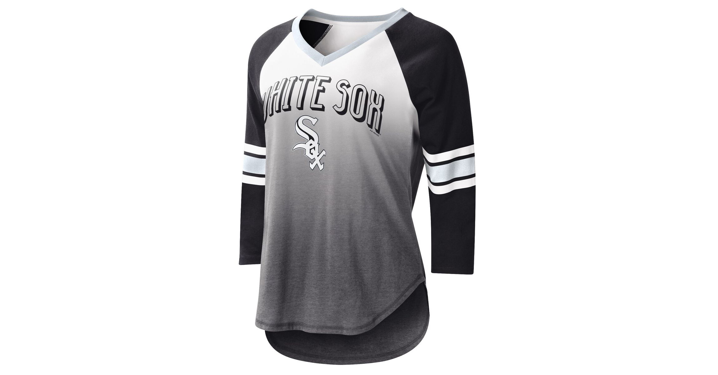 Chicago White Sox MLB Chicago Sox Lead-Off Raglan 3/4-Sleeve V-Neck T-Shirt