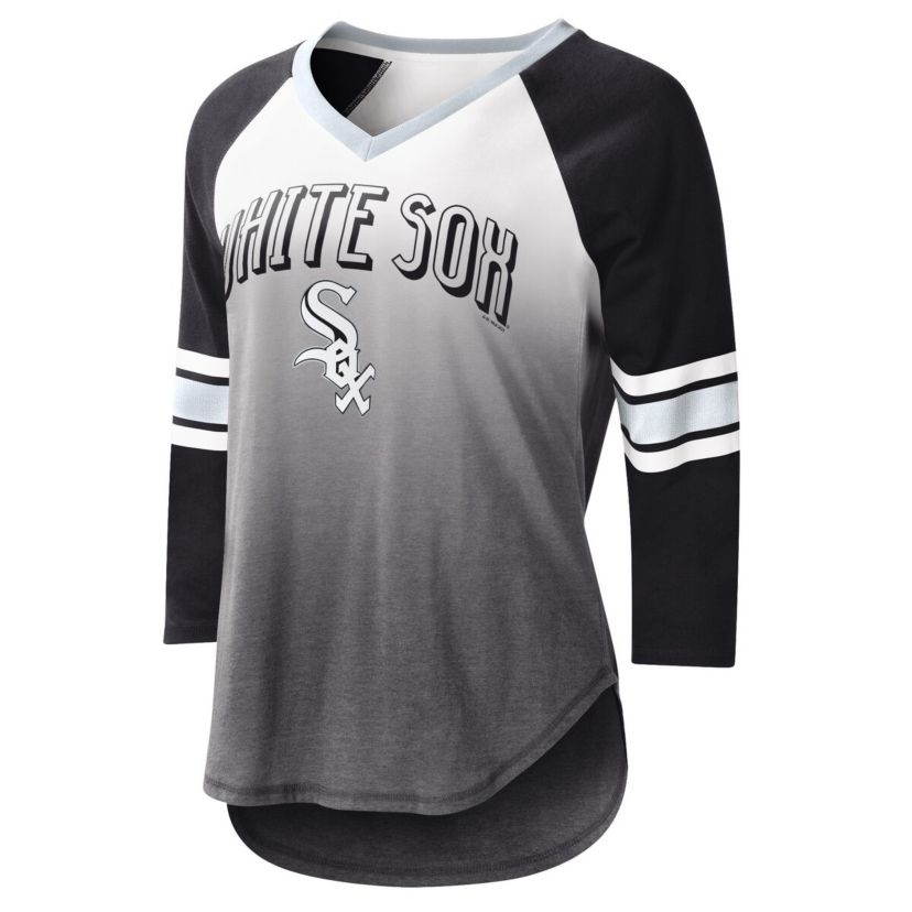 Chicago White Sox MLB Chicago Sox Lead-Off Raglan 3/4-Sleeve V-Neck T-Shirt